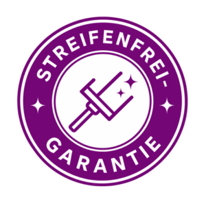 Siegel: Streifenfrei-Garantie